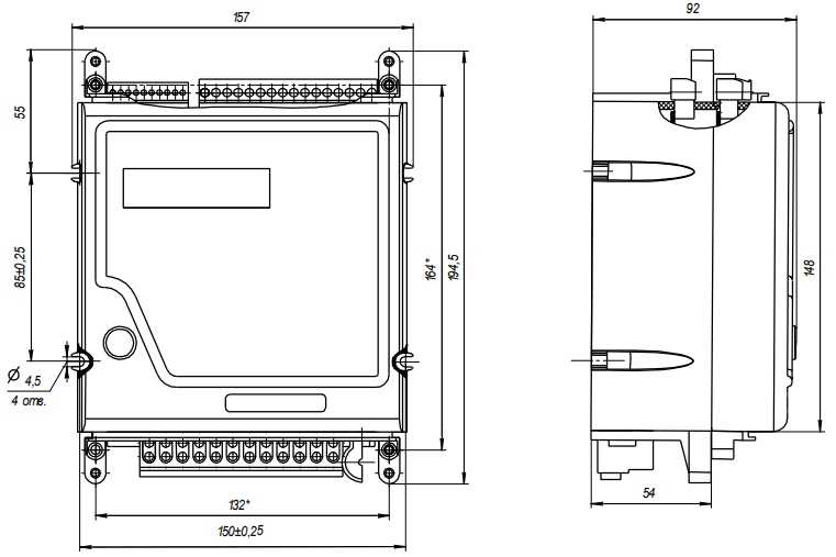 ПЦ6806-03М габариты