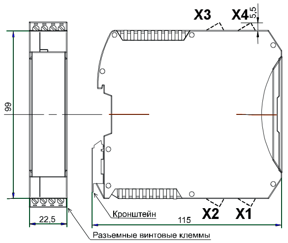 НПСИ-200-ГРТП2, НПСИ-200-ГРТП4 габариты