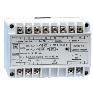 Е3855 преобразователь измерительный напряжения переменного трехфазного тока
