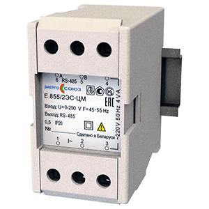 Е855ЭС-Ц преобразователь измерительный напряжения переменного тока с RS485